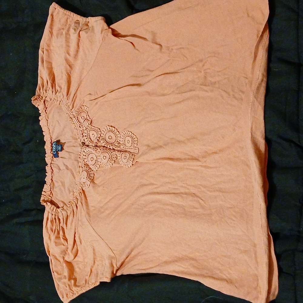Chaps short sleeve pink shirt